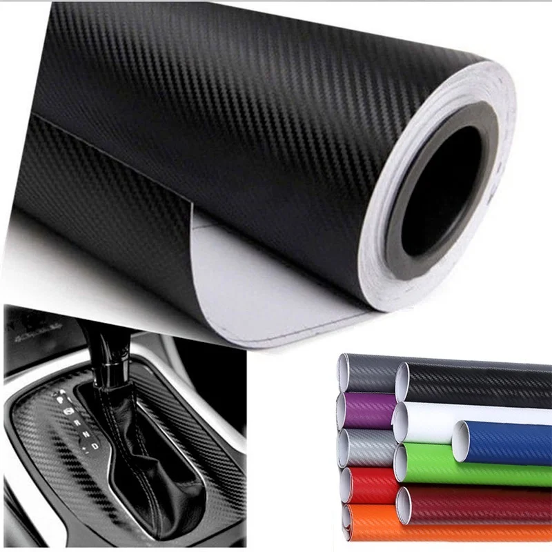 3D Carbon Fiber Sticker Multi-color Roll Film Vinyl Wrap Film Car Interior Styling Stickers Decor Motorcycle Laptop Skin Decal