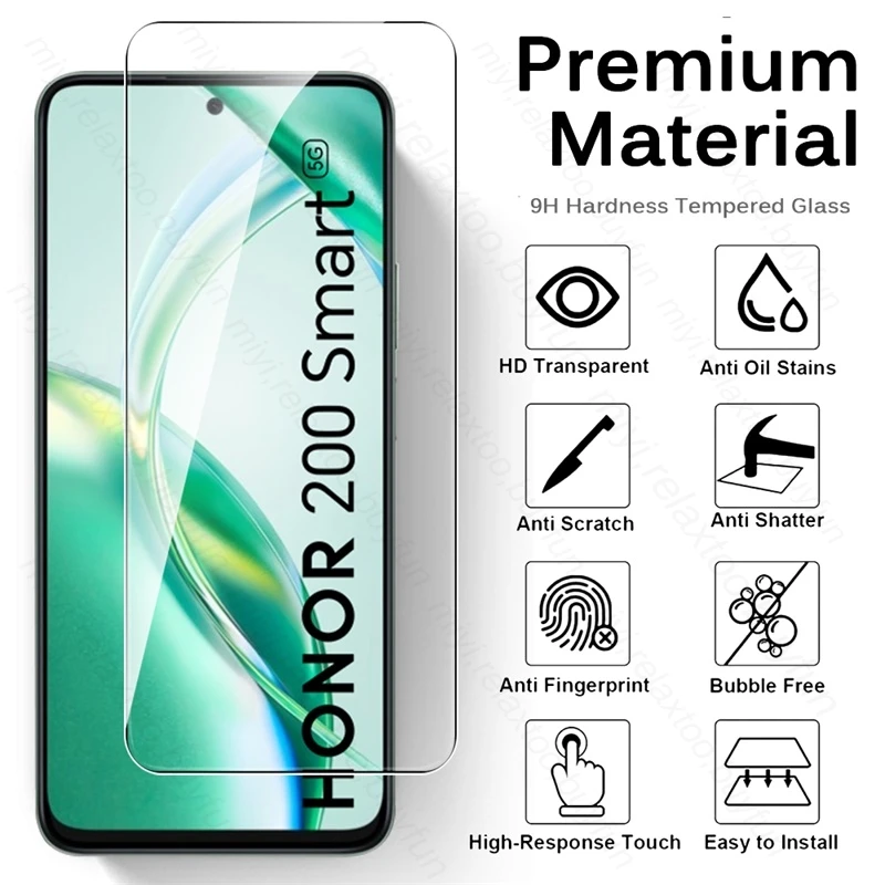 8 In 1 Protective Glass for Honor 200 Smart 5G Tempered Glass on Honar Honer 200Smart Camera Screen Protector Honor200Smart 2024