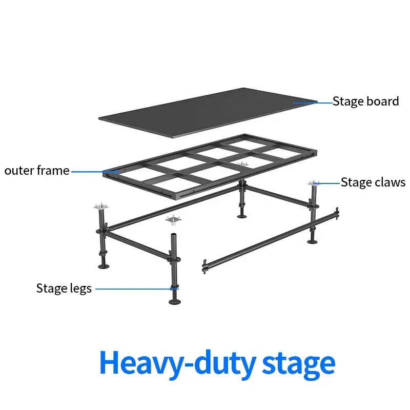 Heavy Layher Stage Stage Platform Movable Performance Stage for Event Concert Outdoor