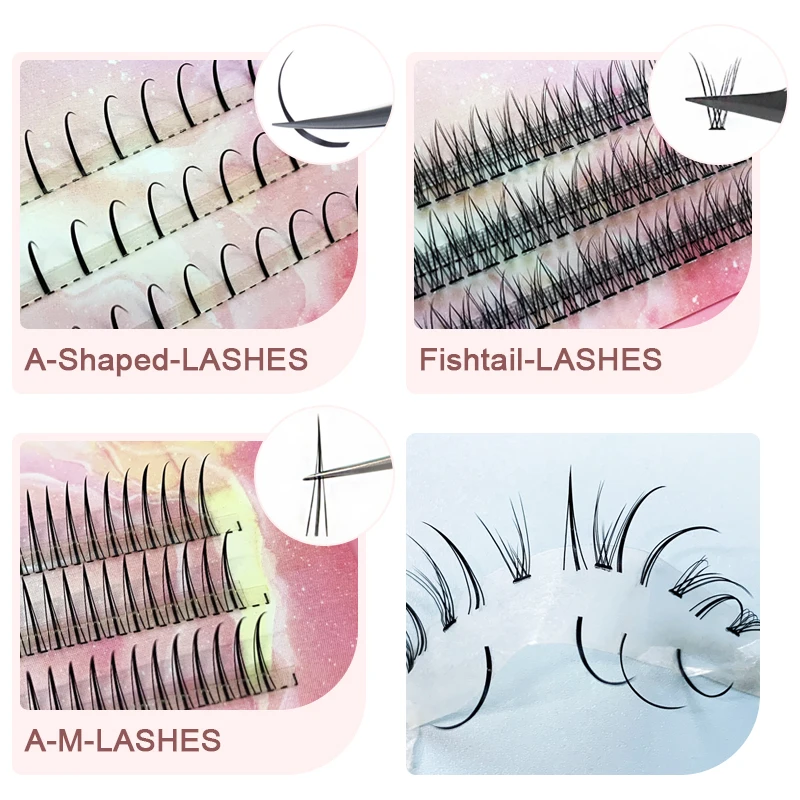 Clusters Eyelash Extension Makeup Individual Lashes Volume Lashes Extension Cluster Premade Russian Segment Lashes