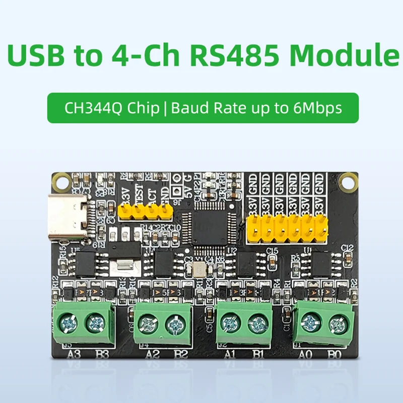 

Industrial USB To 4Ch RS485 Converter Module Multi Protection Circuits Multi Systems Support