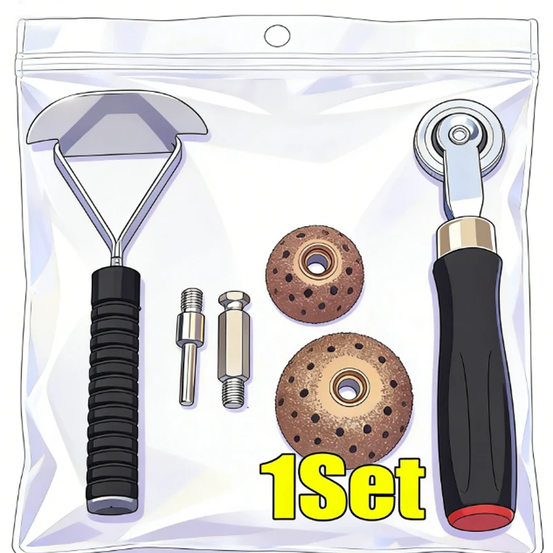 

1Set Auto Patch Roller Motorcycle Wheel Repair Roller with Wooden Handle Tire Repairing Tool Car Tire Repair Kit Car Accessories