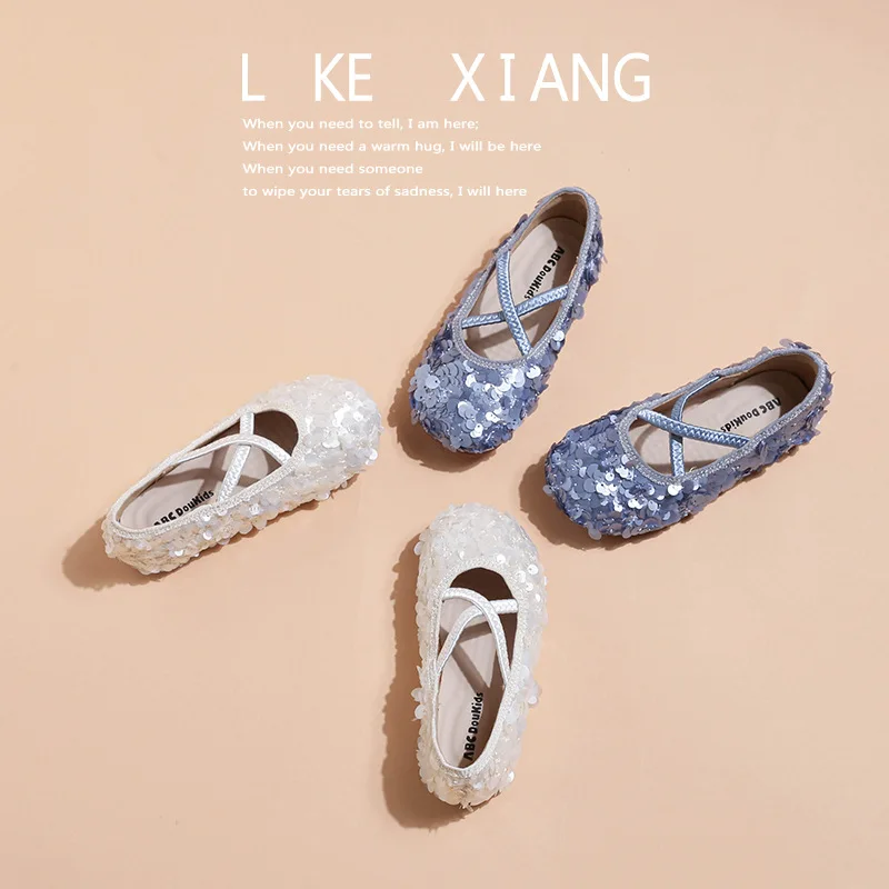 Fashion Personalized Girls' Princess Shoes 2026 Spring New High-quality Kids Leather Shoes Simple Versatile Girls Casual Shoes