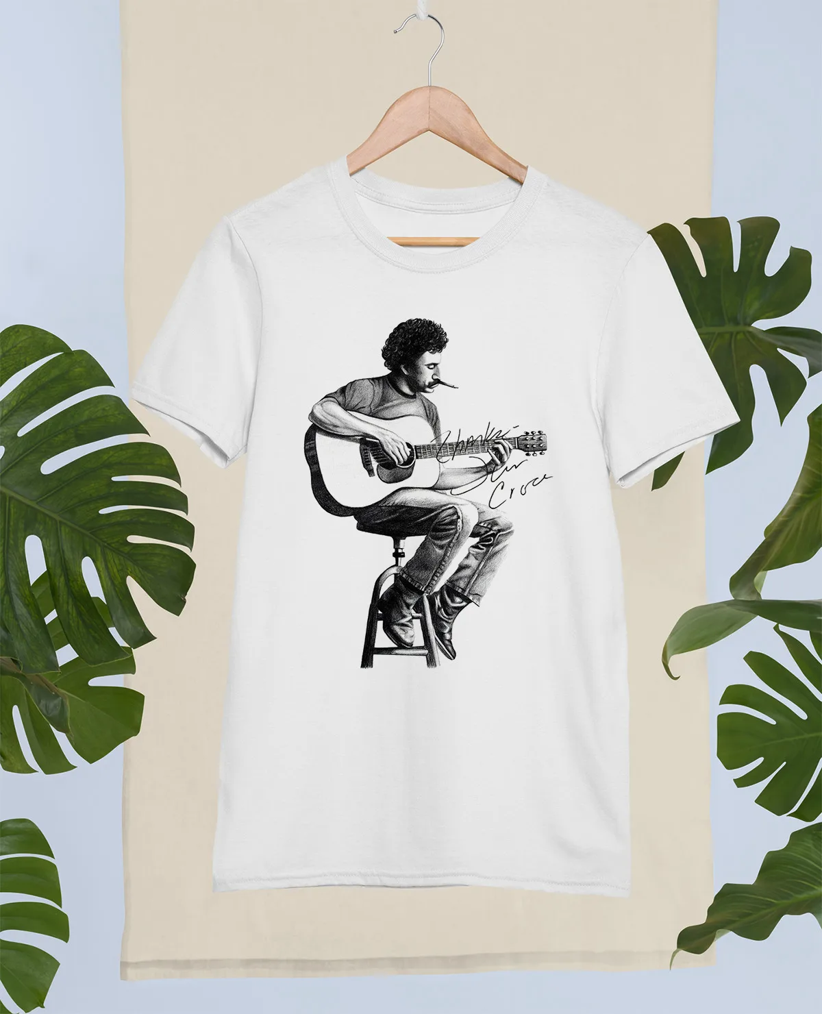 Jim Croce Folk Music Signature Shirt Short Sleeve White Unisex S-234XL CC1946