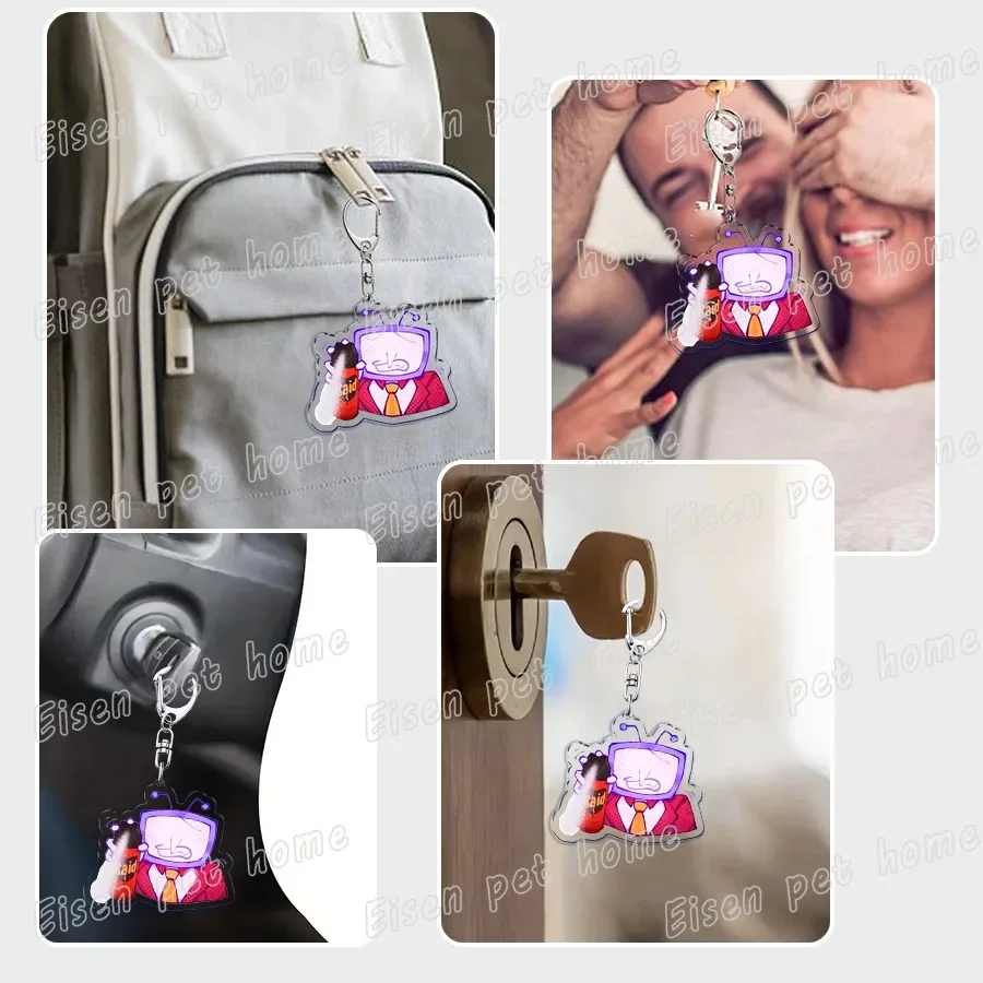 لعبة Deltarune Tenna المفاتيح Llaveros اكسسوارات حقيبة Charms Spamton Tenna الطفل ميمي سلاسل المفاتيح Keyrings مجوهرات المشجعين هدية