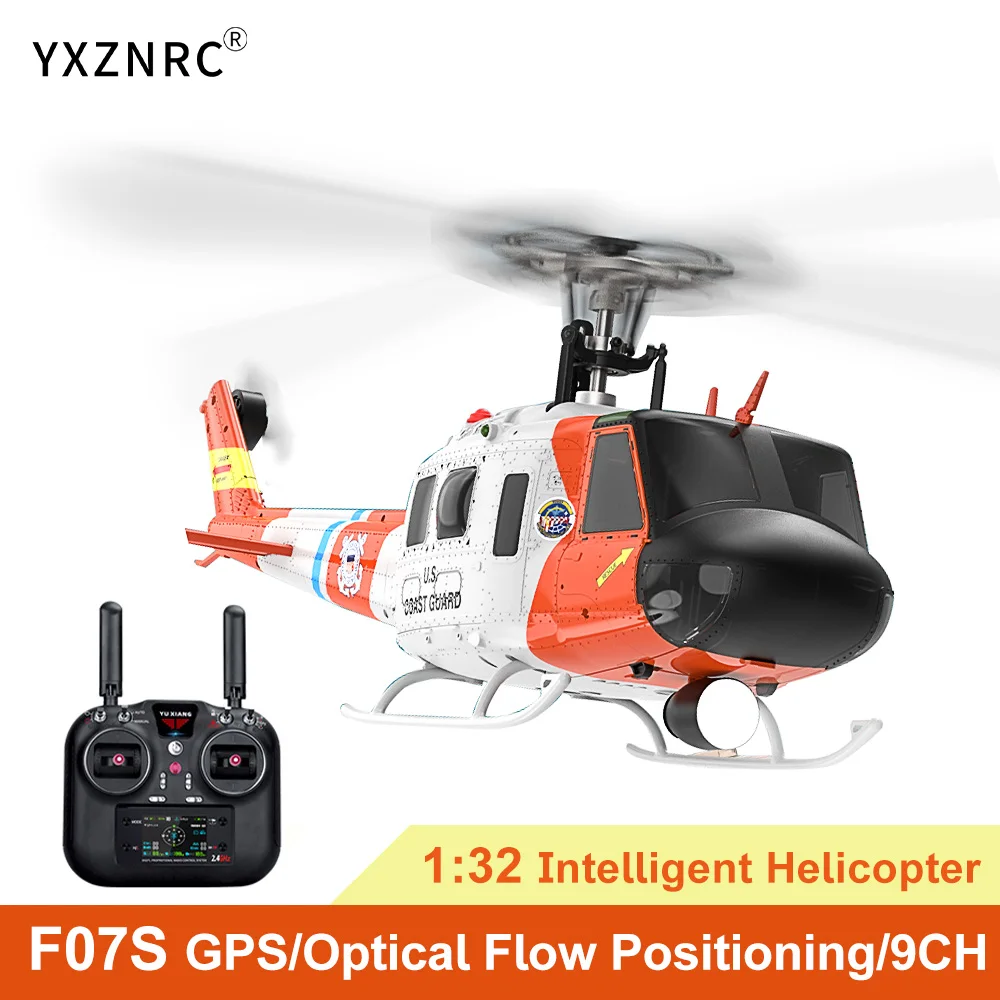 YUXIANG RC Helicopter F07S 2.4G 9CH Gyro GPS Optical Flow Positioning 5.8G Camera Dual Brushless Motor 1/34 Scale RC Aircraft
