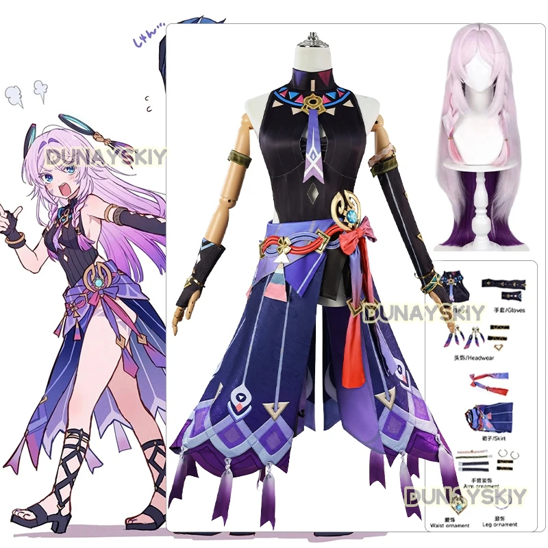 

Citlali Cosplay Costume Game Genshin Impact Citlali Cosplay Full Set Outfis Role-Play Wig Shoes Suit Prop 25Anime Party Uniform
