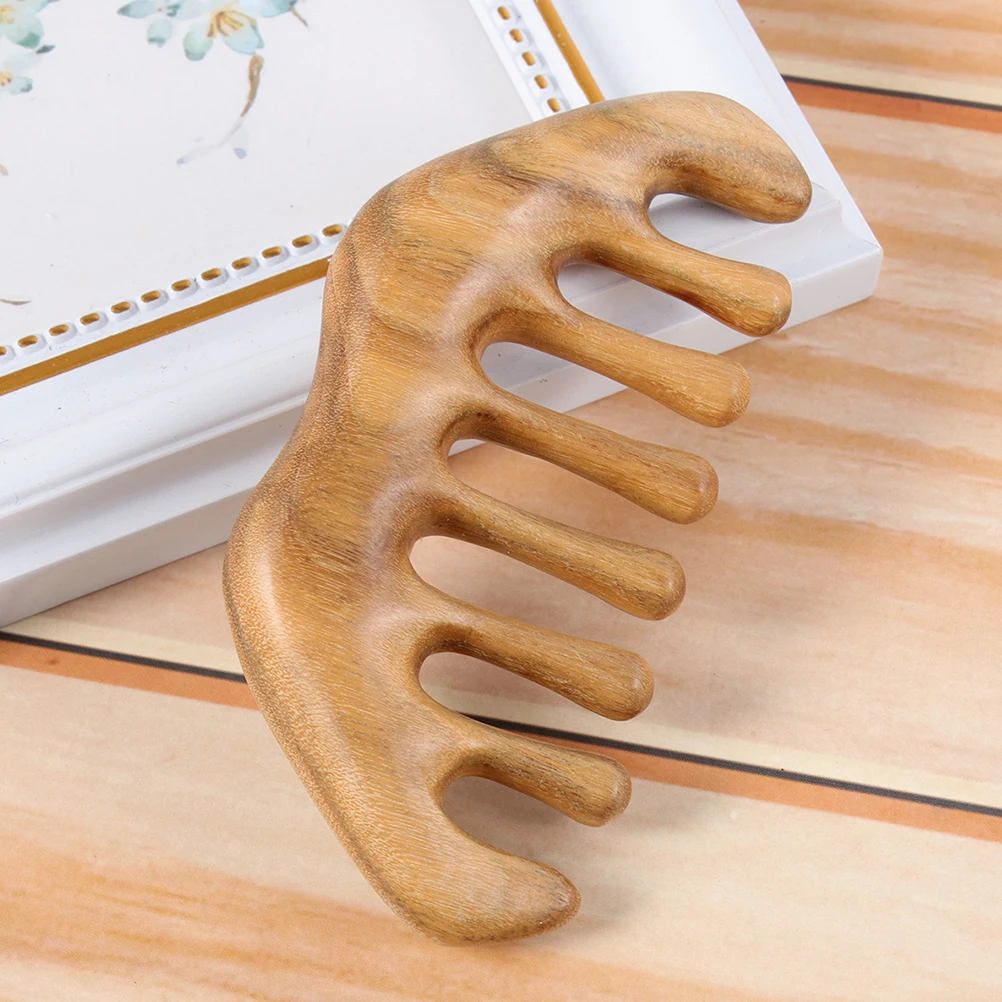 

2 Pcs S Comb Green Smooth Teeth Non Static Ergonomic Headache Relief Scalp Massager Acupressure Use Hair Care