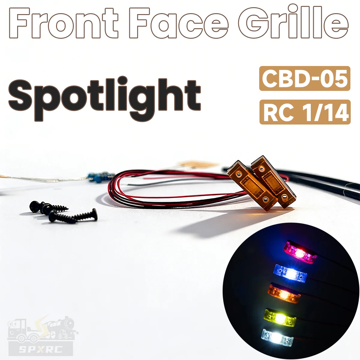 Warning Light Center Grid Spot Light Profile Light Cbd-05 For Tamiya Scania 1/14 Trailer Mud Head Truck Width Light DIY Parts