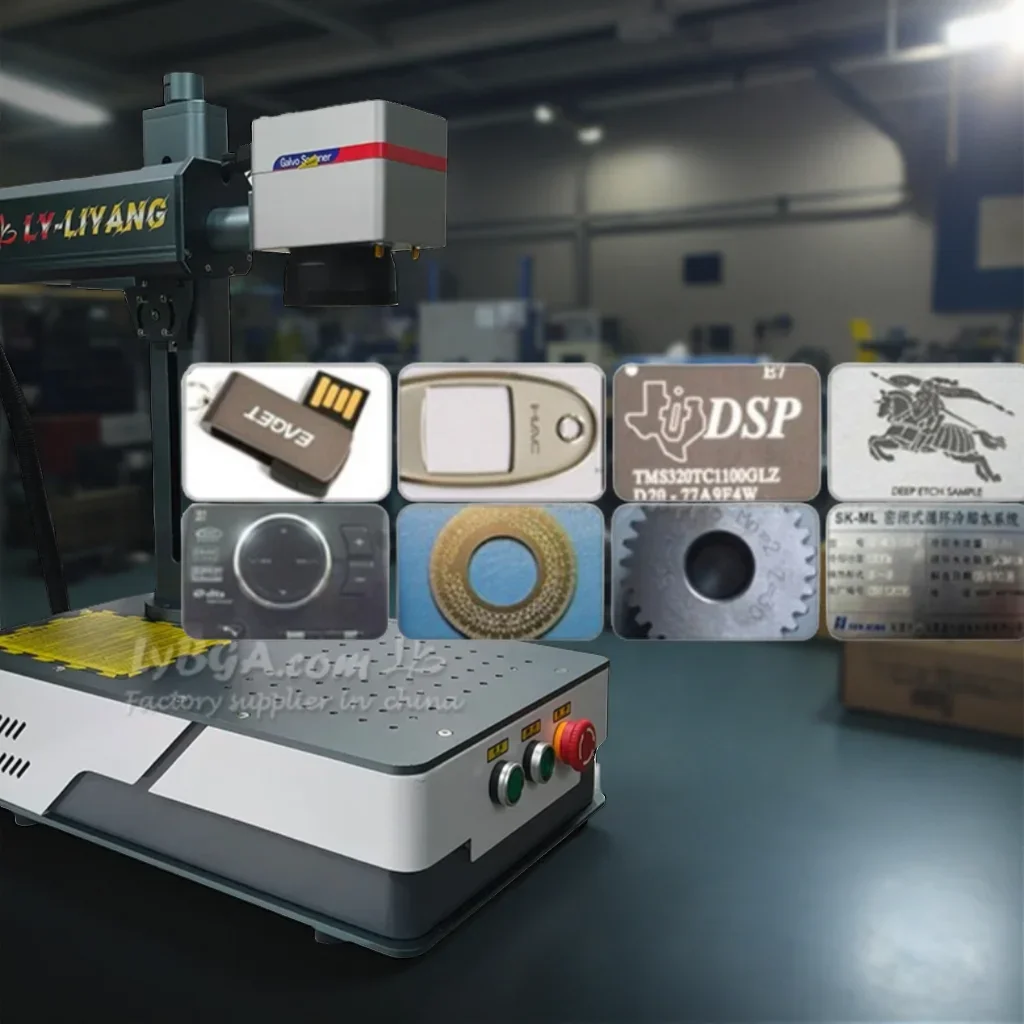 USA Spot Stock Desktop Fiber Laser Marking Machine Raycus 30W 50W Mini Fiber Laser Engraver Wood Metal Glass Engraving Milling Machinery