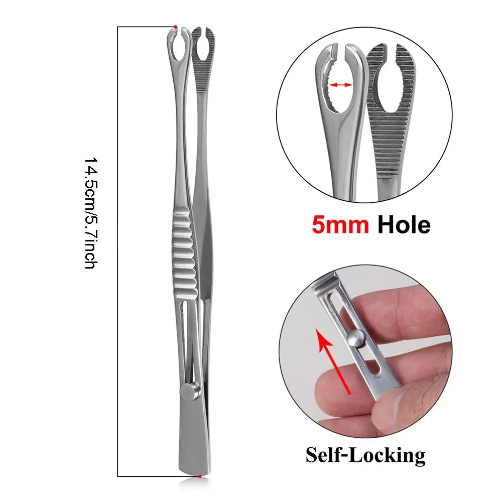 Werkzeuge, Piercing-Werkzeug, Dreieckiges Körper-Schmuck-Werkzeug, Einweg-Professionelles Werkzeug, Piercing-Klemme aus Edelstahl – Detail 9