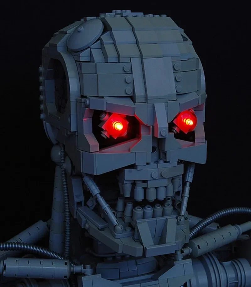 New PF Terminator T-800 Bust MOC-20570 Fit HighRobot Power Function Building Blocks Bricks Children Kid Toy Gift