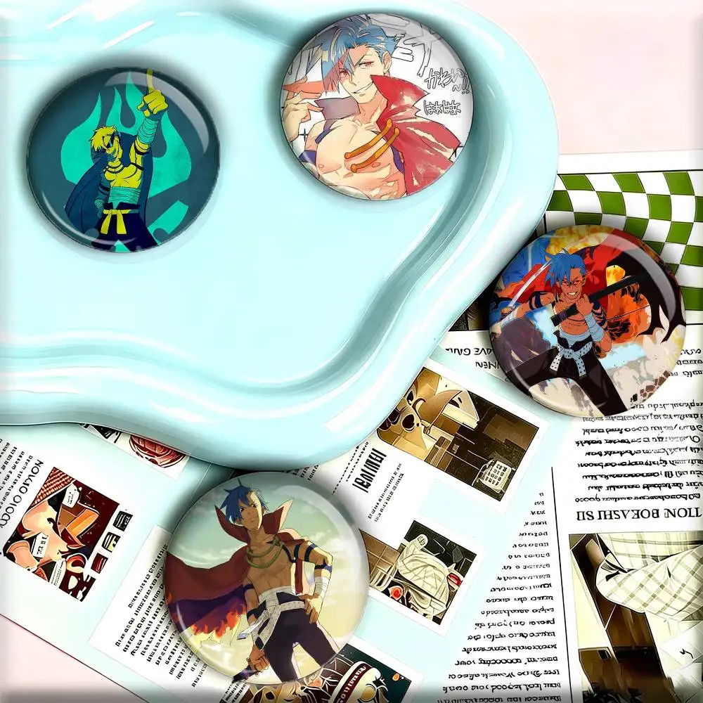 Anime G-Gurren Lagann K-Kamina  25 32 44 58 75mm Badges Personalized Round Brooches Pins Accessory Gift