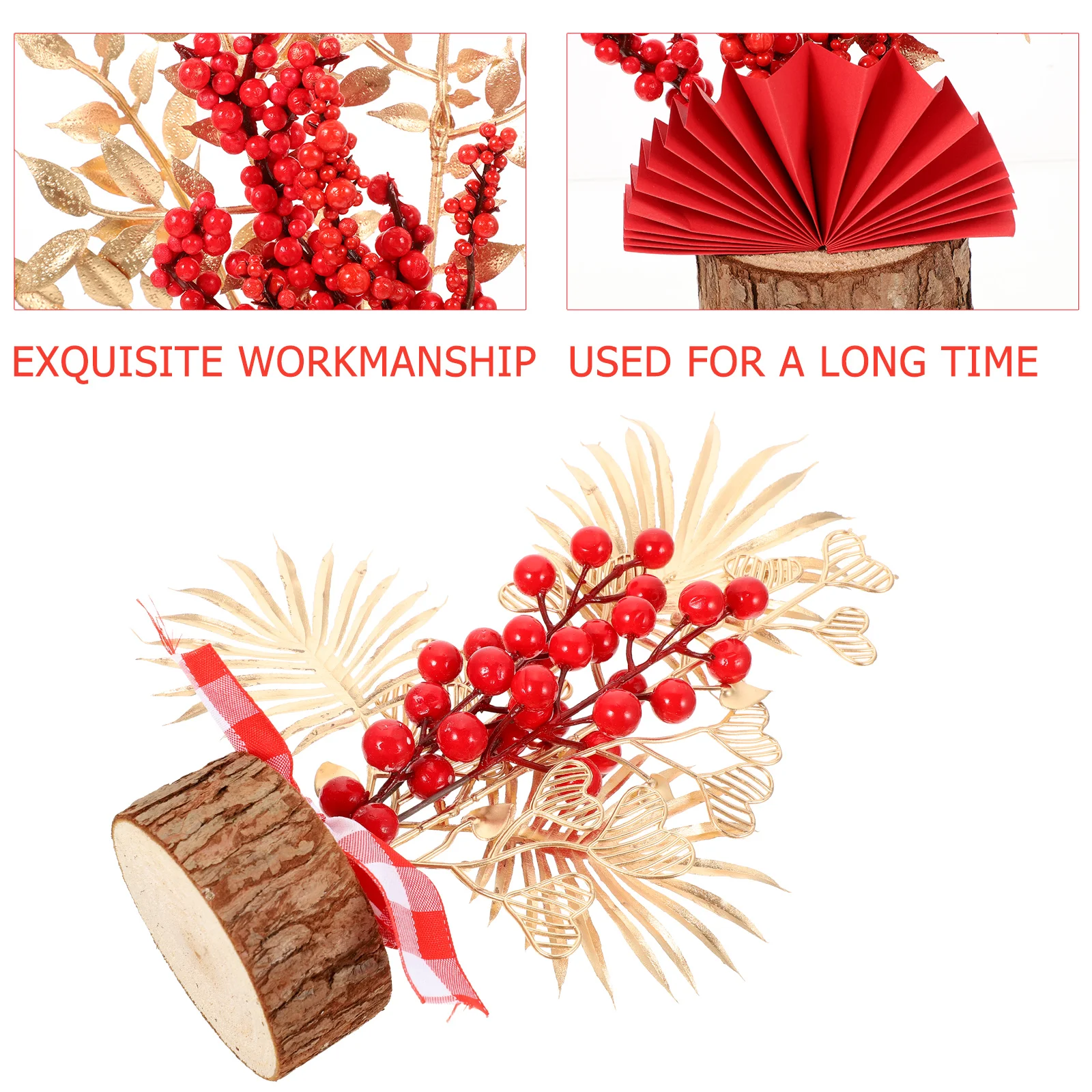 

Wedding Artificial Flower Gift Ornament Rose Gold Chinese Style Ornaments Table Decor
