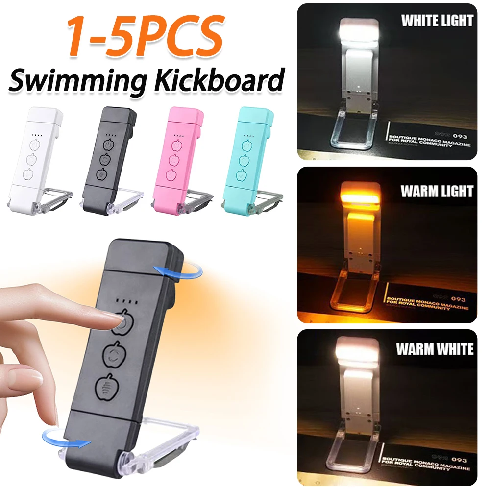 

1-5PCS USB Rechargeable Book Light Portable Clip-on LED Reading Light Night Light for Book Lovers Kids