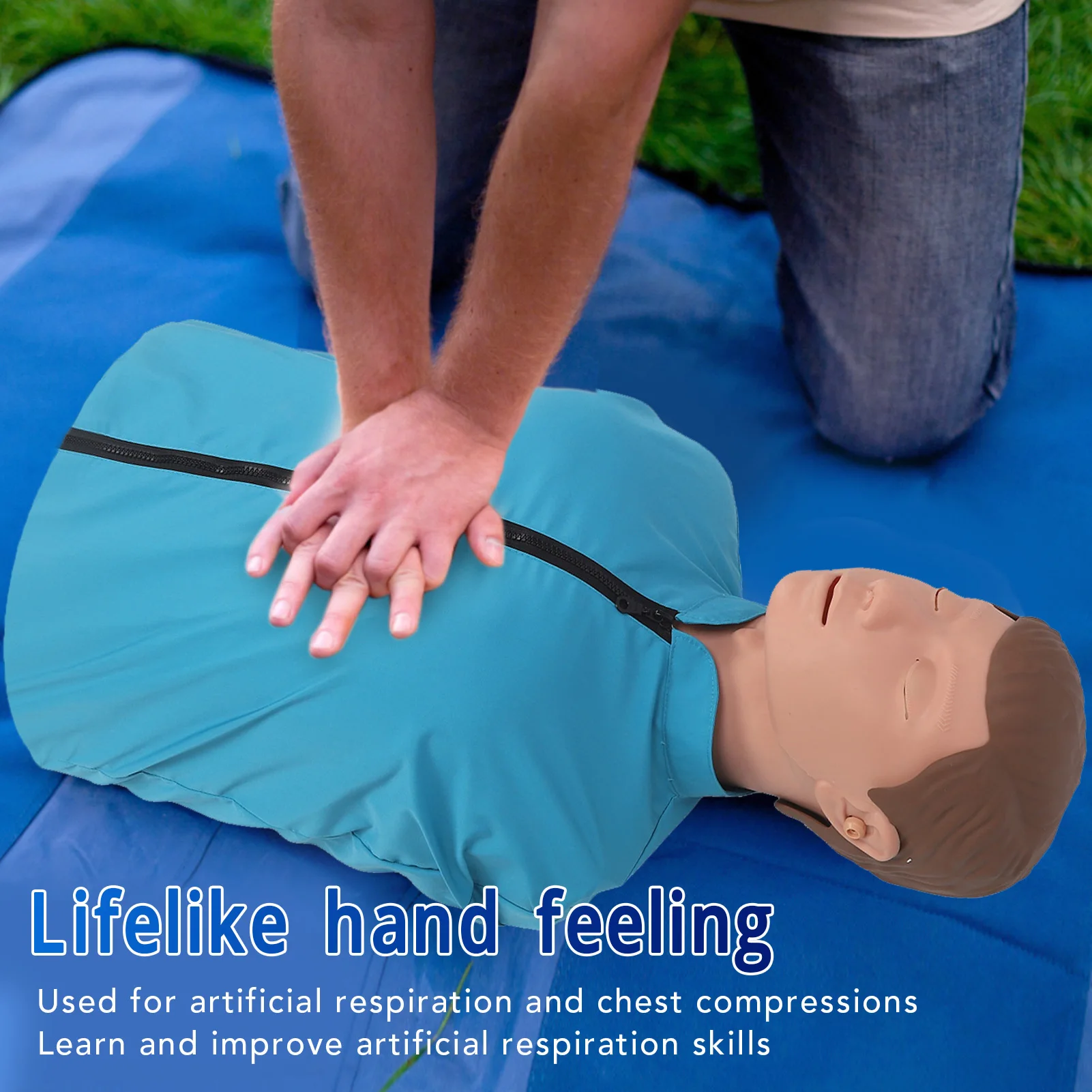 Cardiopulmonary Resuscitation Training Mannequin Rubber Half Body Artificial Respiration Human Model