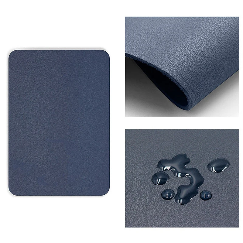 Simple Solid Color PU Leather Mouse Mat Anti-slip Waterproof 25*21cm Mouse Pad School Supplies Office Accessories