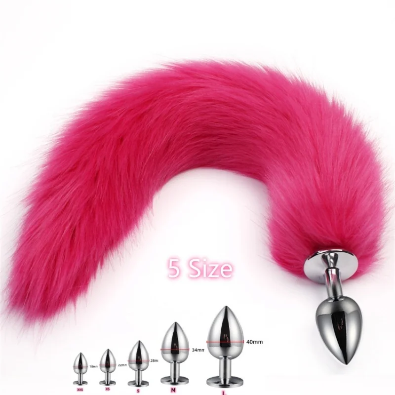 Juegos sexuales de rol, juguetes sexuales para hombres y mujeres, 1 pieza, tapón anal de cola de perro de tres tamaños BDSM, tapón anal de cola de animal