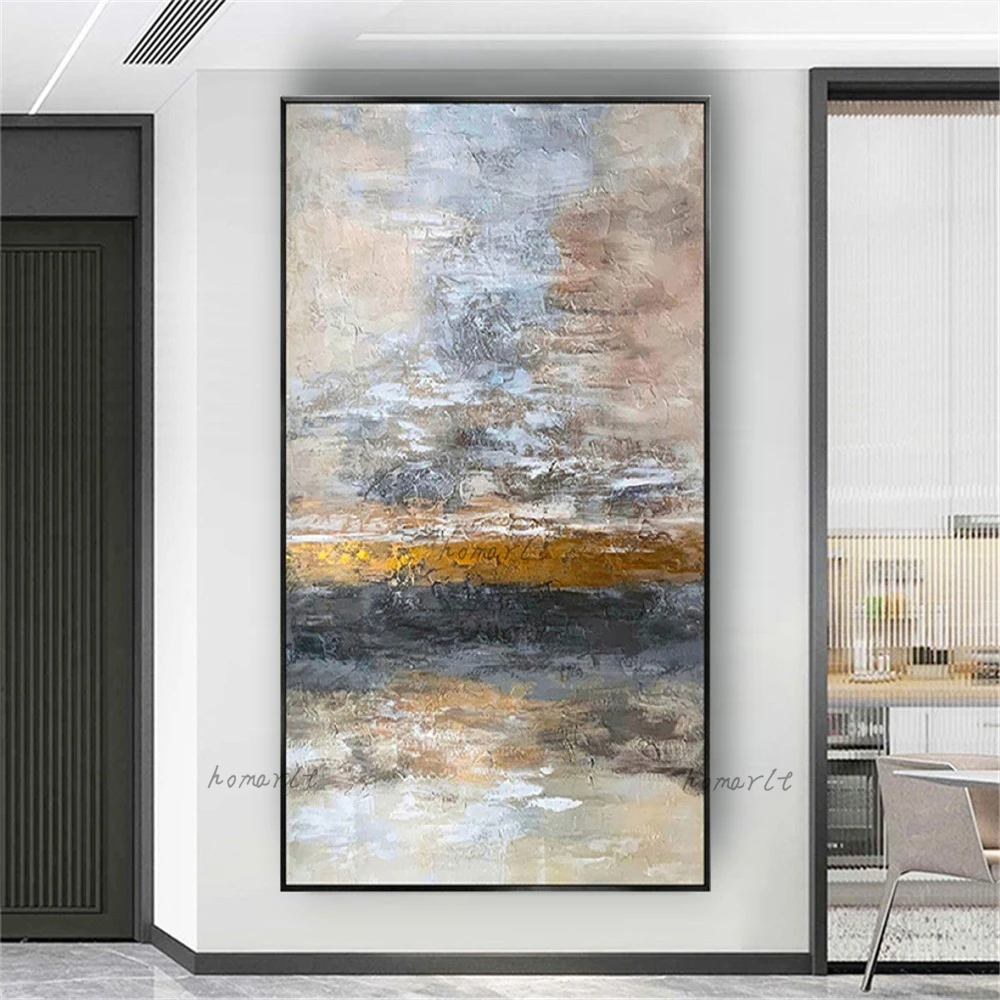 New Arrival Home Decor Drawing For Salon Back Handmade Abstract Oil Painting On Canvas Wall Art Picture Decoration Living Room