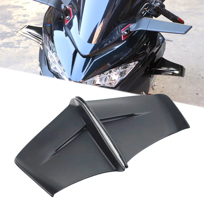 

Universal Motorcycle Winglet Fit For KAWASAKI NINJA250 300 400 For BMW YAMAHA HONDA Fiber Look Winglet Aerodynamic Spoiler Wing