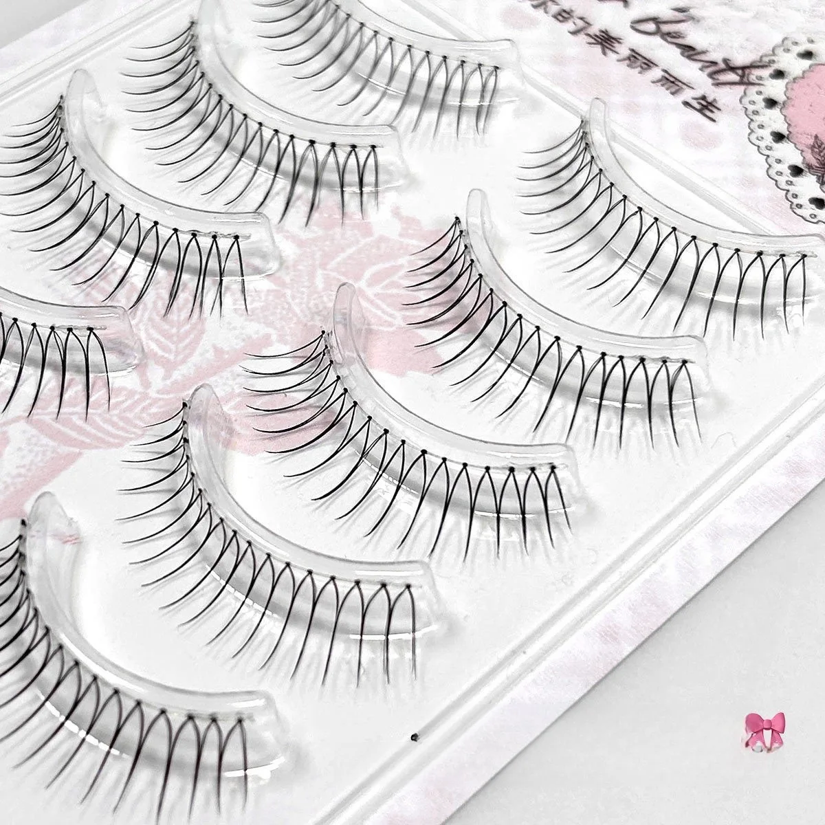 Korean U-shaped Individual False Eyelashes Lash Extension Noglue Idol Lashes Natural Comic Eye Lash Clusters Makeup Cosplay