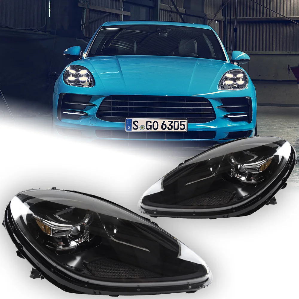 Car Lights For Porsche Macan Headlight Projector Lens 2014-2019 95B Animation Signal Head Lamp LED Headlights Drl Automotive