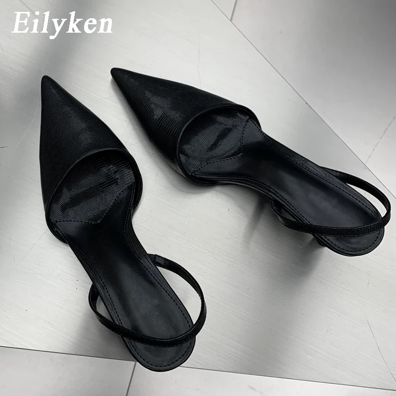 Eilyken New Gold Silver Serpentine Pumps Women Fashion Pointed Toe Ladies Elegant Thin Heel Hollow Out Dress Sandalias De Mujer