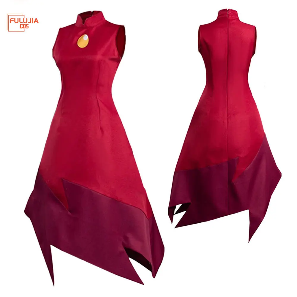 

Edalyn Eda King Cosplay Costume Red Dress Outfit