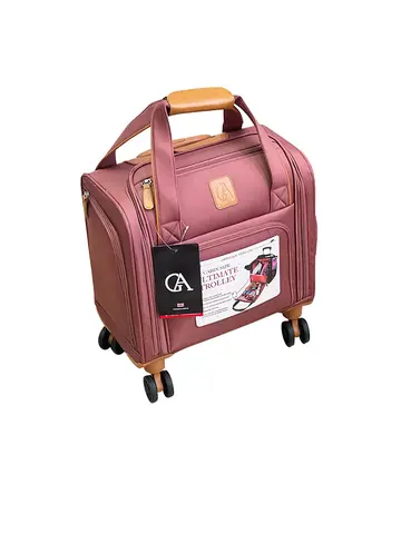 COLENARA Valigia da donna in tessuto Oxford Scatola d'imbarco Trolley piccolo da 16 pollici Borsa da viaggio stile carrello Bagaglio a rotelle da uomo