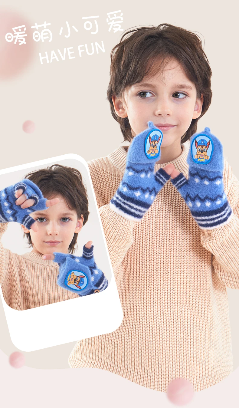 Echte Paw Patrol Winter KINDER Handschuh Chase Marshall Skye Everest Rubble Zuma Rocky Ryder Kinder Fäustlinge Weihnachtsgeschenk 2-6T – Detail 1