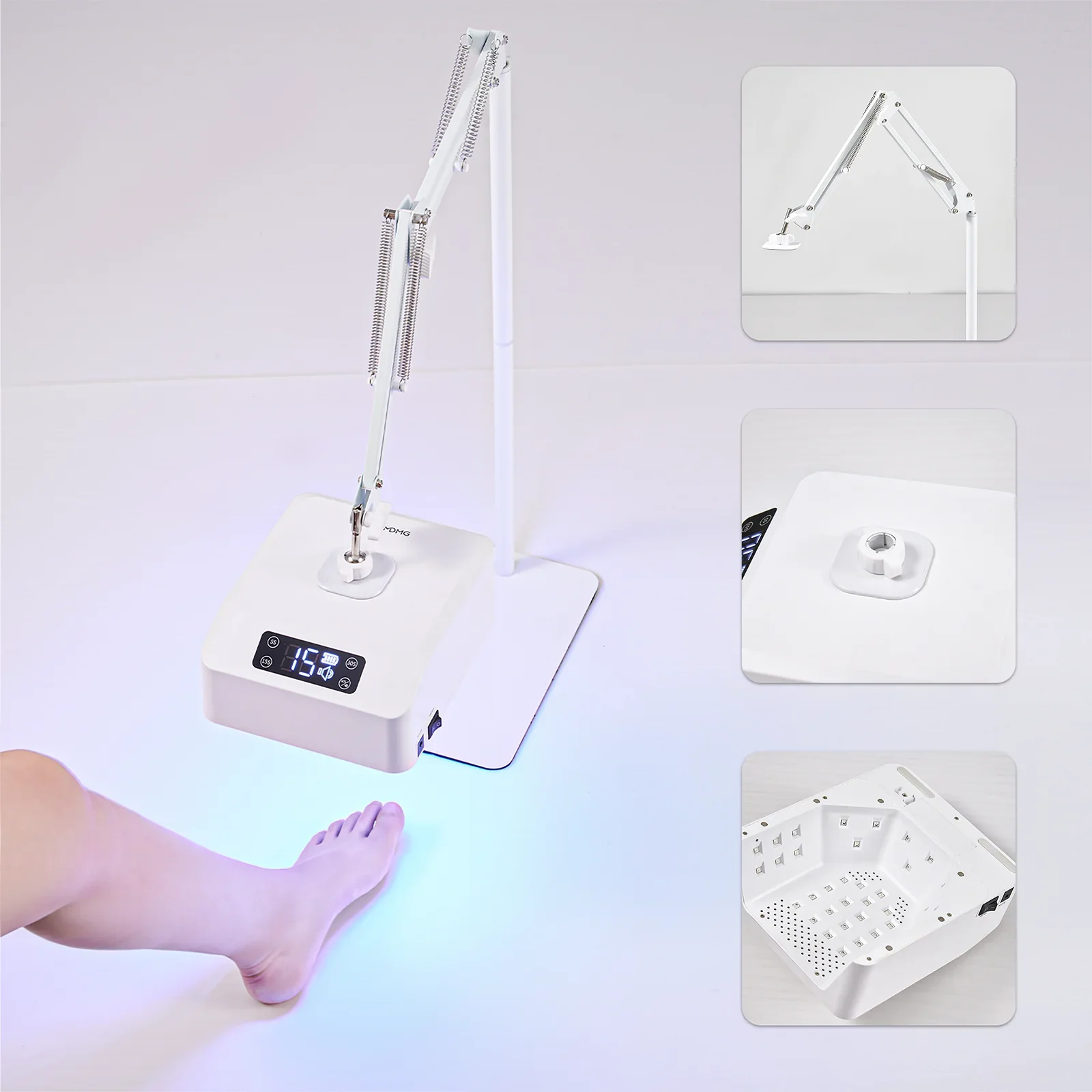 Imagem -02 - Led de Alta Potência pé uv Cura Luz pé Lâmpada Beleza do Prego Recarregável Pintura Gel Secagem Luz Interruptor pé Lâmpada Chão. Novo