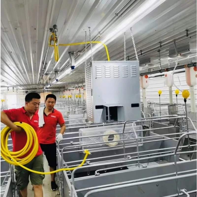 High Efficiency DAMLY Gas Brooder Heater for Poultry Automatic Temperature Control Galvanized Steel Farm Space Heater Blower