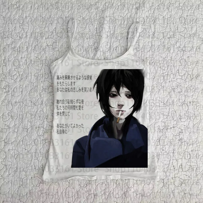 Y2k Cute Girls Printing Vest Streetwear Gothic Harajuku Graphic Slim Baby Tank Vintage Punk Printing Sexy Women Clothing Summer