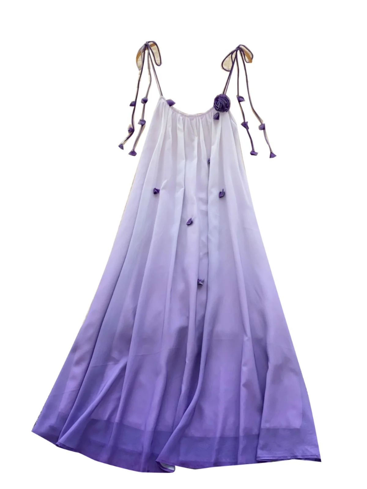 Vestido de Mujer con Deadado de Color Mo adual, Estampado Floral, Sin Tirantes, Falda Larga de Hada, Estilo Coreano, ...