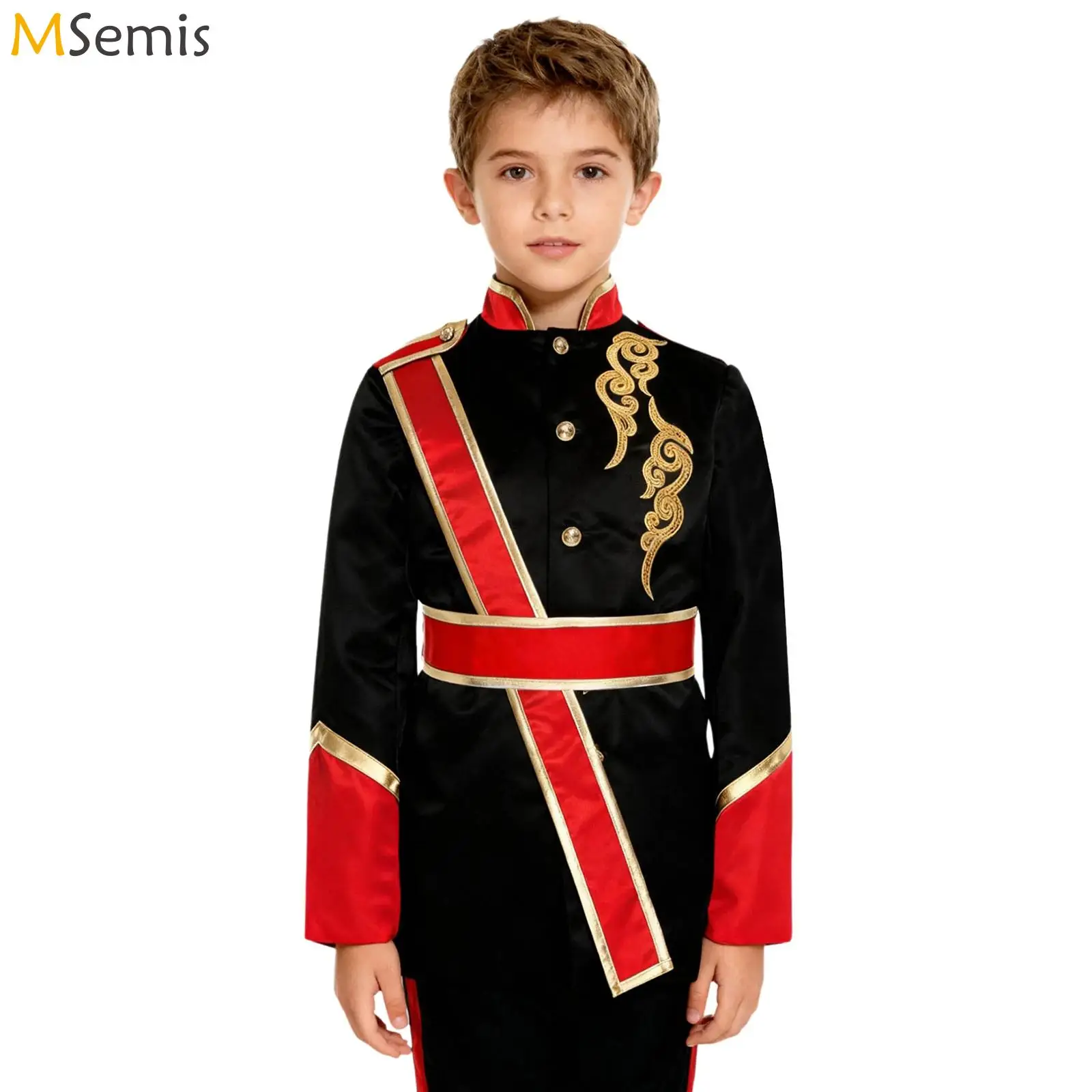 

Костюм барабанщика Marching Major Band для 6-16 циркового манежа с блестками, верхняя одежда с длинными рукавами, куртка с поясом, наряд для косплея на Хэллоуин