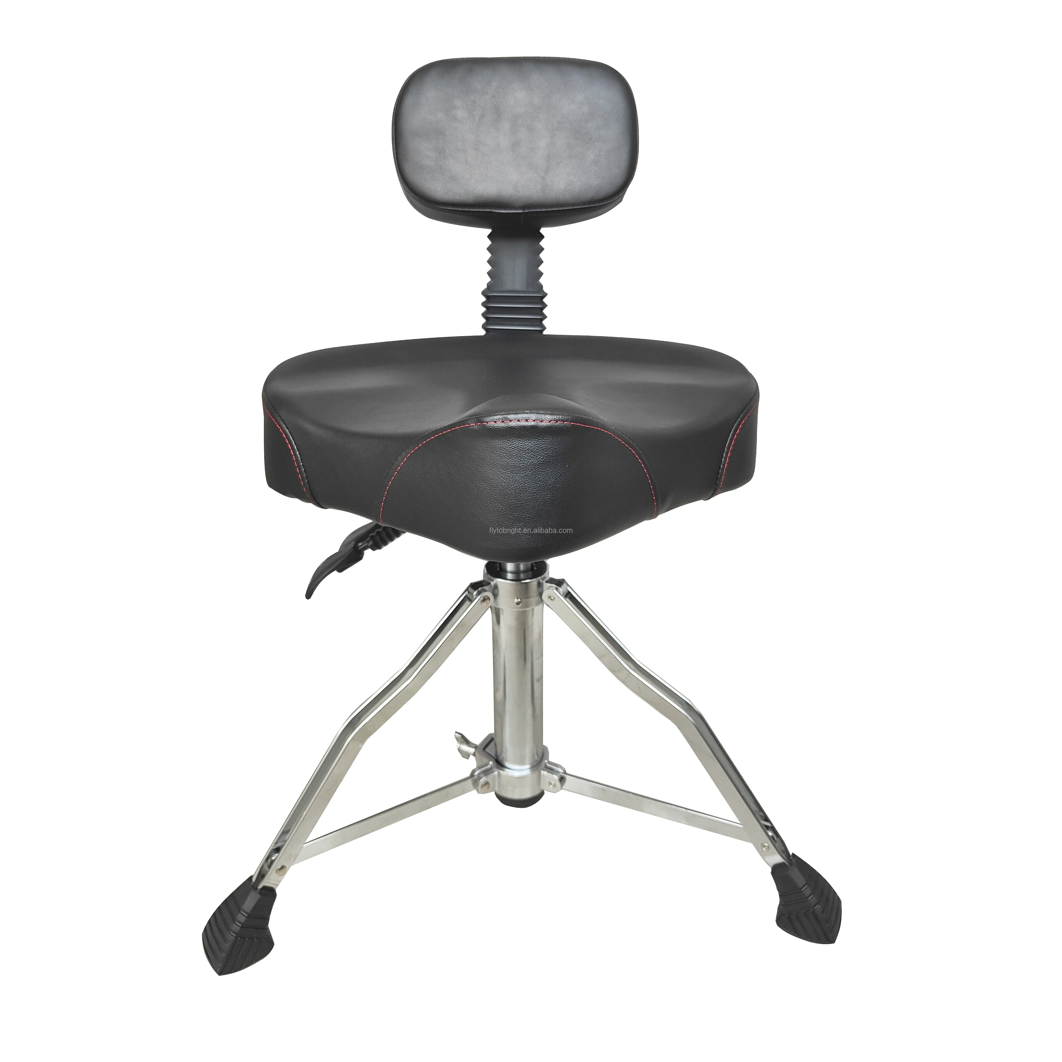 Portable Removable Drum Chair Seat Heavy Duty Hydraulic Motorcycle Style Drum Throne Drum Stool with Backrest