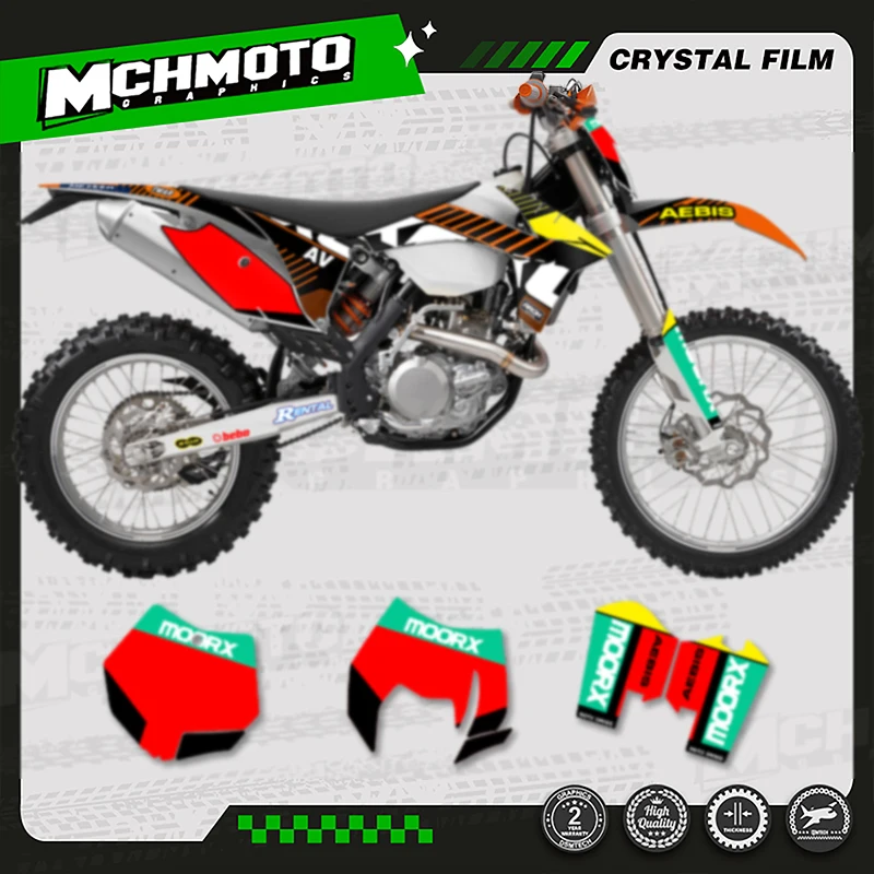 

MCHMFG for KTM EXC XCW 2012 2013 SX SXF 2011 2012 Full Set Custom Motorcycle Graphics Background Decal Sticker Kits