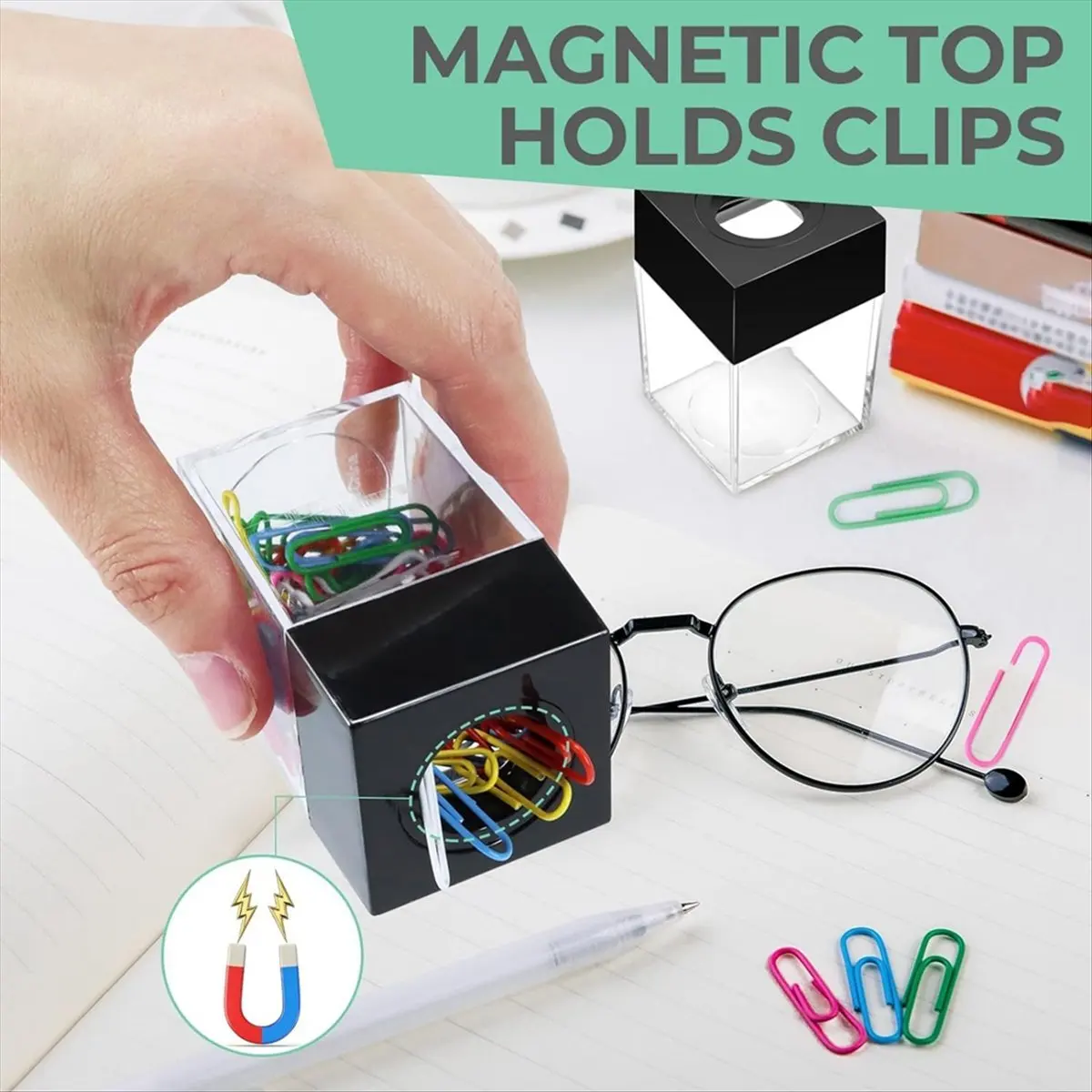 A56K A56K 6 Pack Magnetic Paper Clip Holder Paper Clip Holder Black Paperclip Holders for Desk Paper Clip - Aliexpress Deal