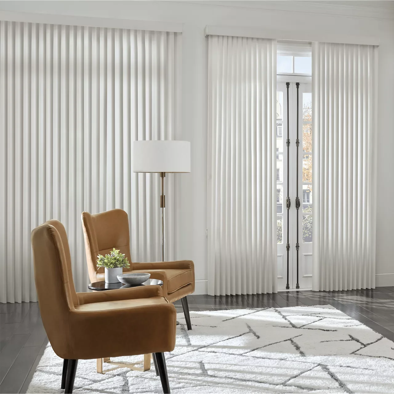 New Arrival Built-In Motorized PVC & Fabric Vertical Blinds with Anti-UV Waterproof Features