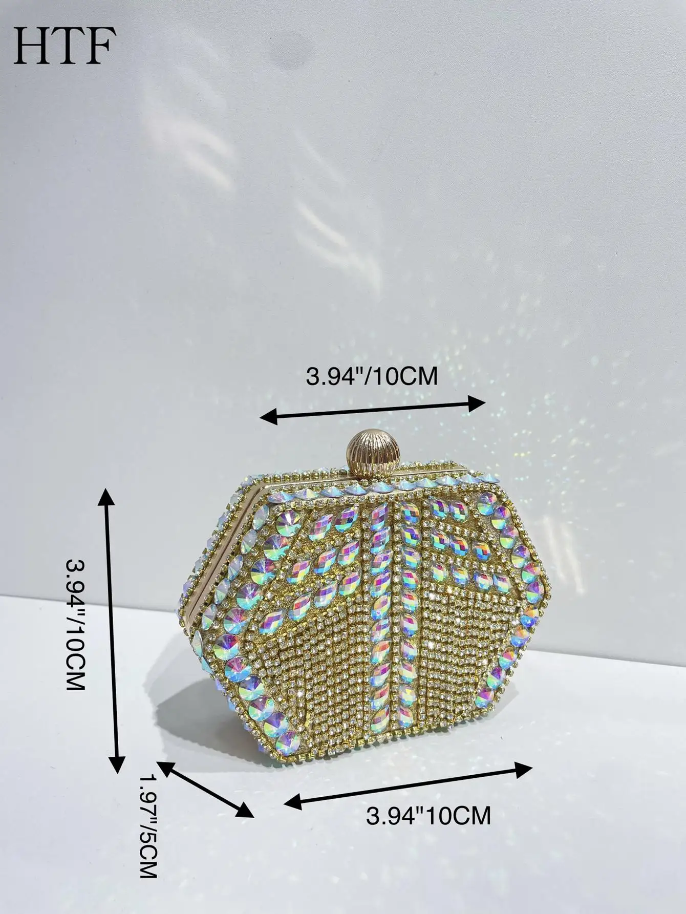 Double-sided Rhinestone Women's Handbag Shoulder Bag Slanted Across Bag Elegant High-Grade Clutch Bag Box Lipstick Bag Designer