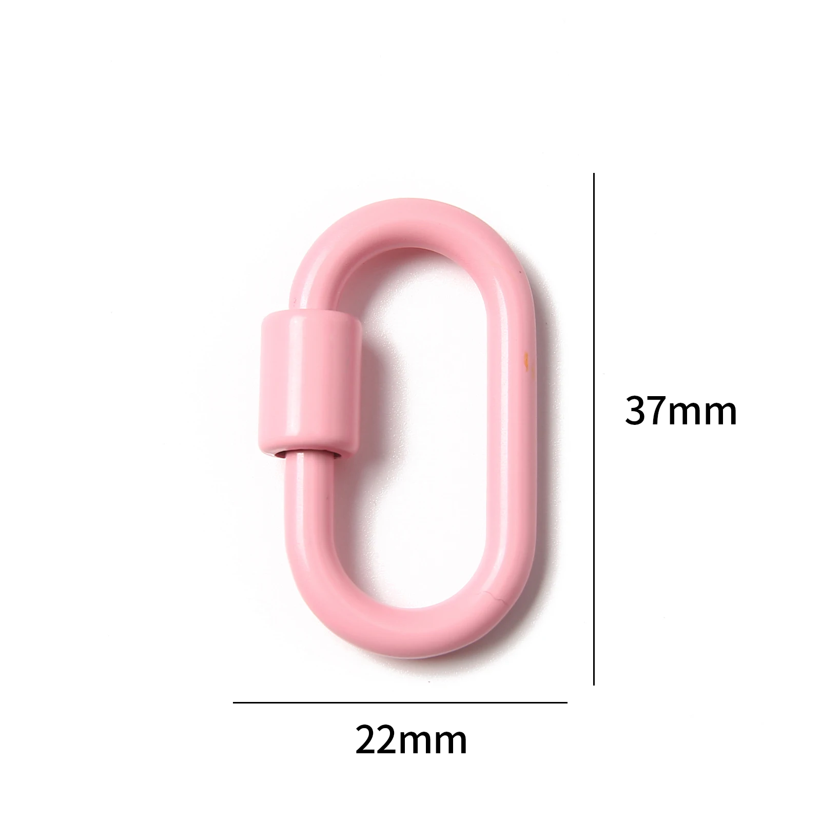 Makaronfarbener Lackierter Metall-Mini-Karabiner Federhaken DIY Schlüsselanhänger Taschenanhänger Schmuckherstellung Zubehör – Detail 7
