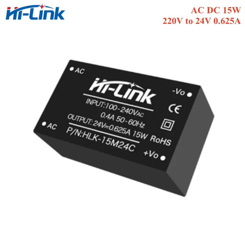 Hi-Link AC DC 15W HLK-15M05C 15M09C 15M12C 15M15C 15M24C 220V to 5V/9V/12V/15V/24V isolated step down power supply module Switch