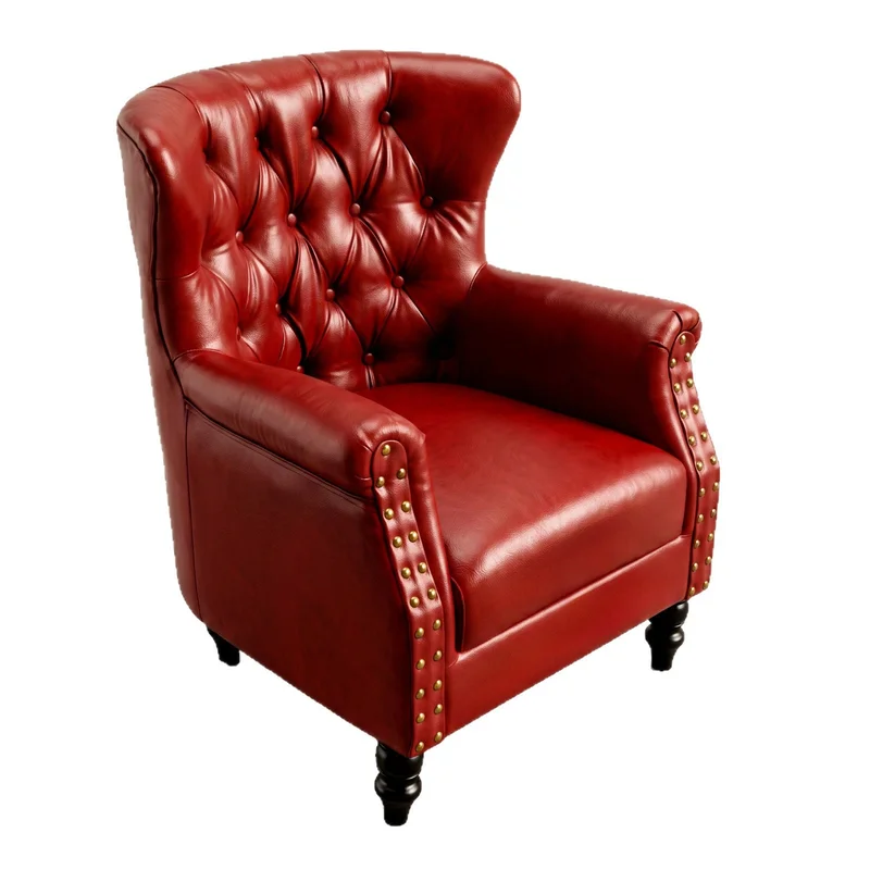 American Vintage Whiskey Bar Sofa Light Luxury Cafe Cigar Room Leisure Club Single Seat Set Furniture