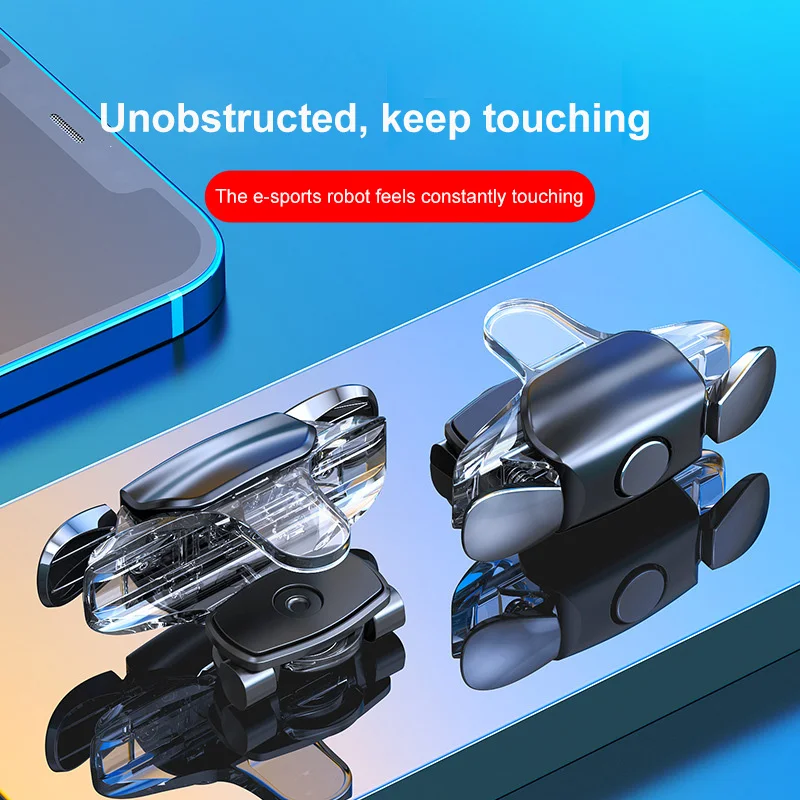 1pair Mobile Game Controllers For PUBG Mobile Sensitive Shoot And Aim Trigger L1R1 Buttons Shooter Handgrip Mobile Game Triggers