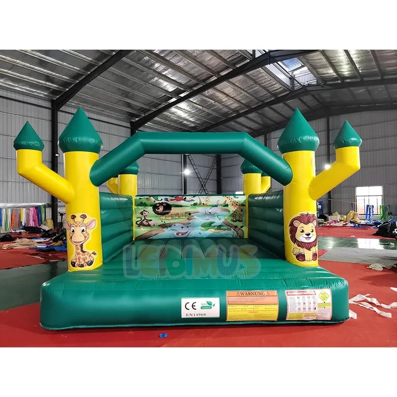 Inflatable Jungle Bounce House with Animal Prints Commercial Kids Bouncy Castle  Inflatable Jumping Castle for Party Rentals