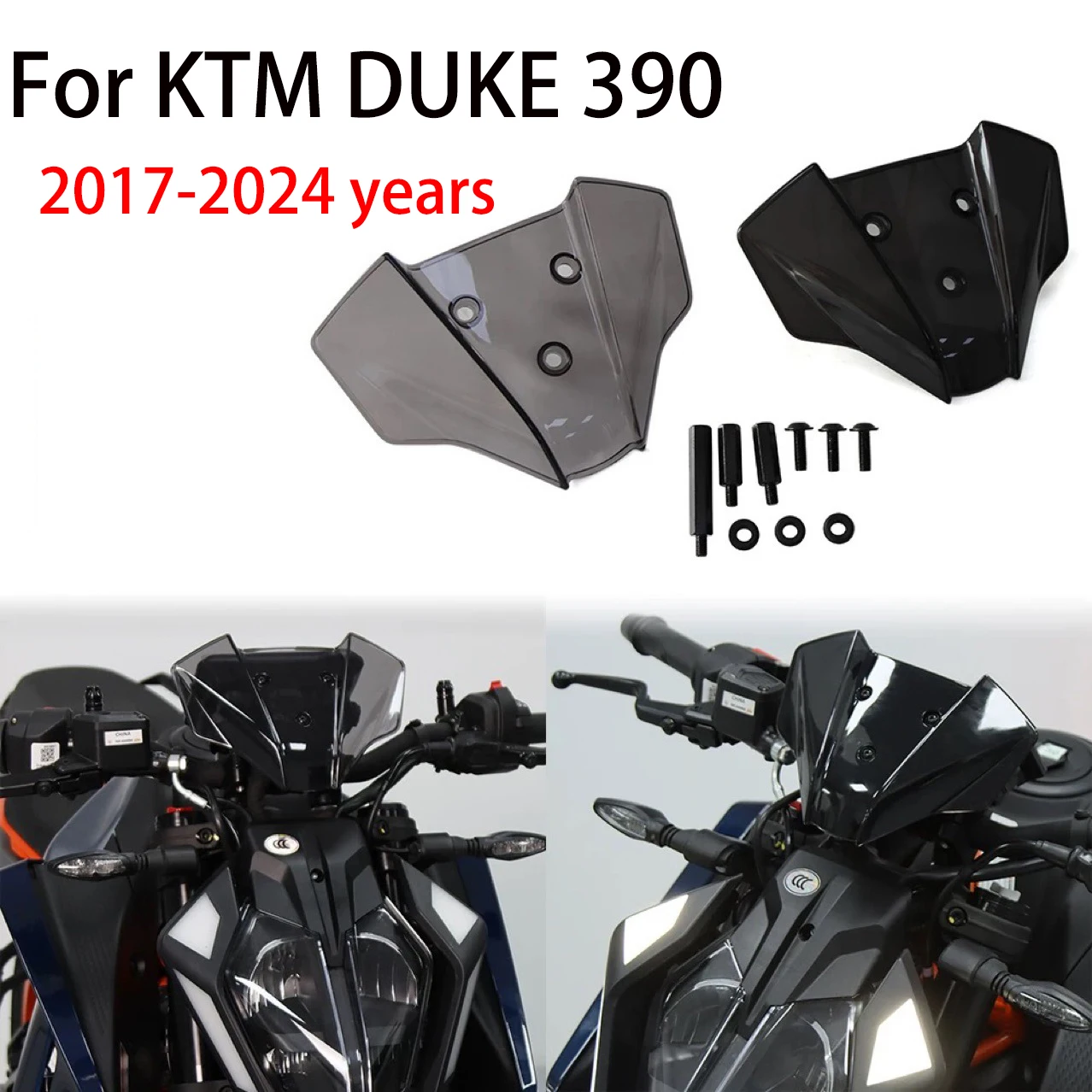 

Motorcycle Modification Special Front Windshield Feflector Windscreen Accessories For KTM DUKE 390 duke390 2024