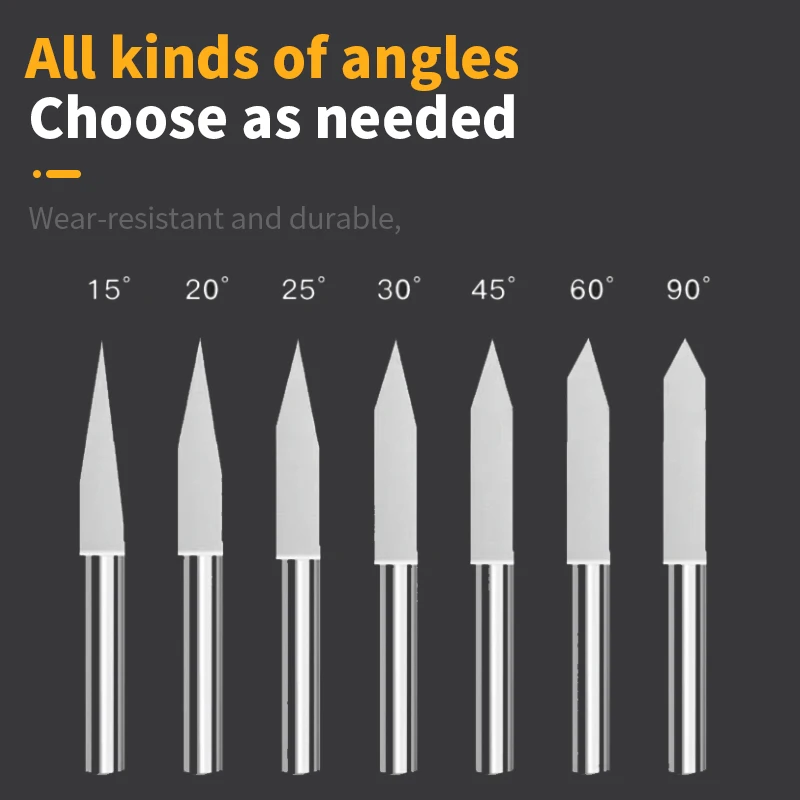 لقم نقش مسطحة القاع نحت باستخدام الحاسب الآلي 20 30 °   جهاز توجيه كربيد التنغستن PCB خشب أكريليك بلاستيك ثلاثي الأبعاد قاطعة المطحنة 3.175 4 6 20 مللي متر