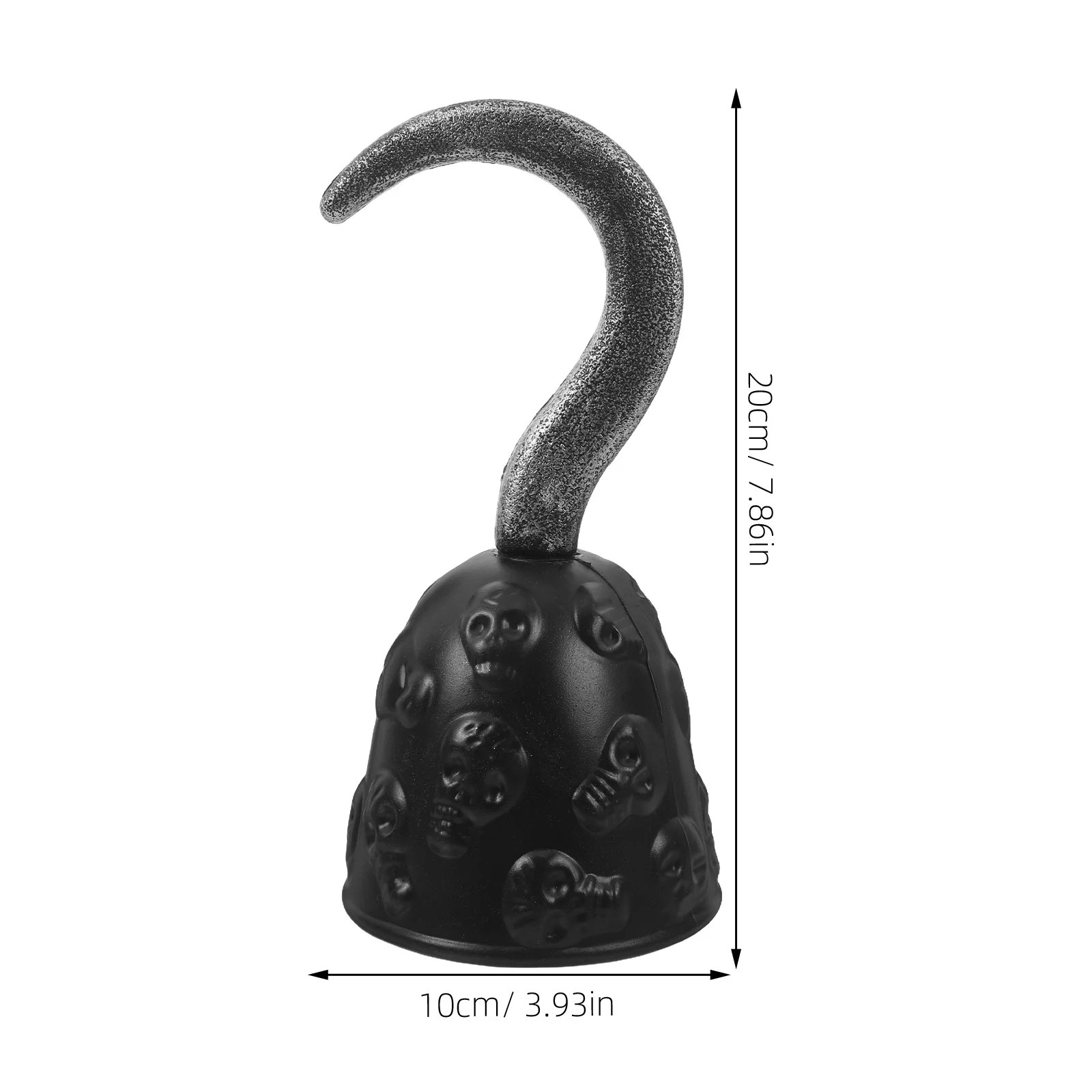 Gancio pirata vintage Design teschio retrò Plastica leggera Decorazione festa pirata di Halloween Accessorio per costume cosplay
