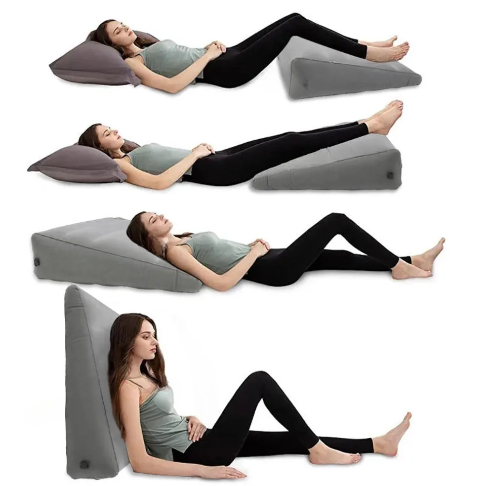 

Blow Up Wedge Pillow Inflatable Wedge Pillow Sleeping Support Cushion Head Shoulder Back Leg Support For Home