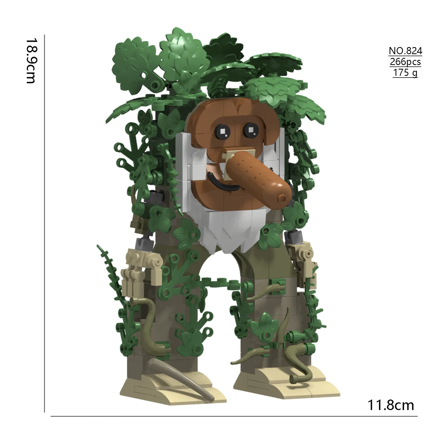 أنيمي Shanhaijing تونغ تونغ الصحور عصا خشبية الناس تمرير مجردة اللبنات هدية لعبة حلية الطوب دمية نموذج